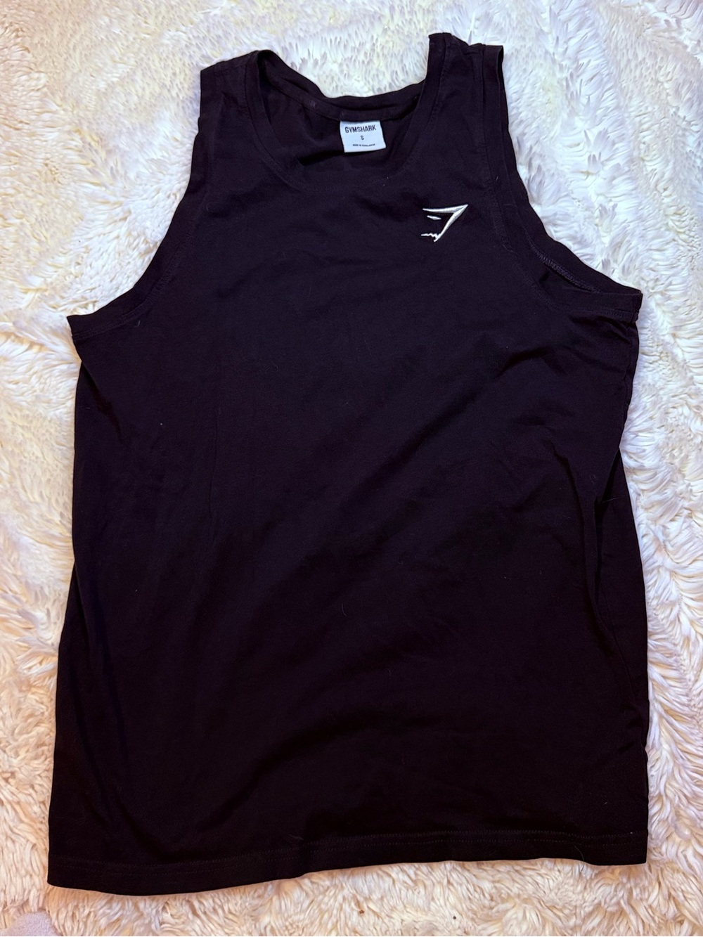 Gymshark Men’s small black Athletic Tank top White Logo